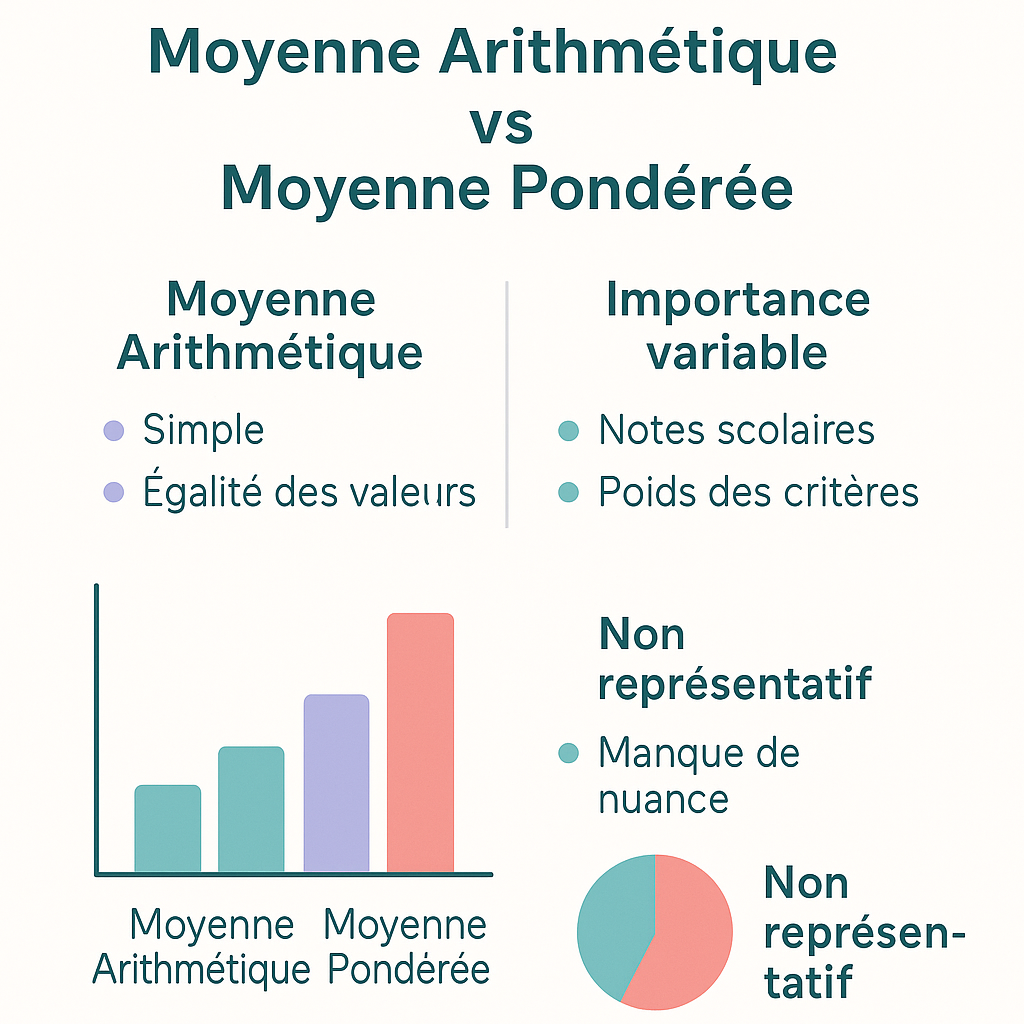Comparaison entre moyenne arithmétique et moyenne pondérée : pourquoi choisir l