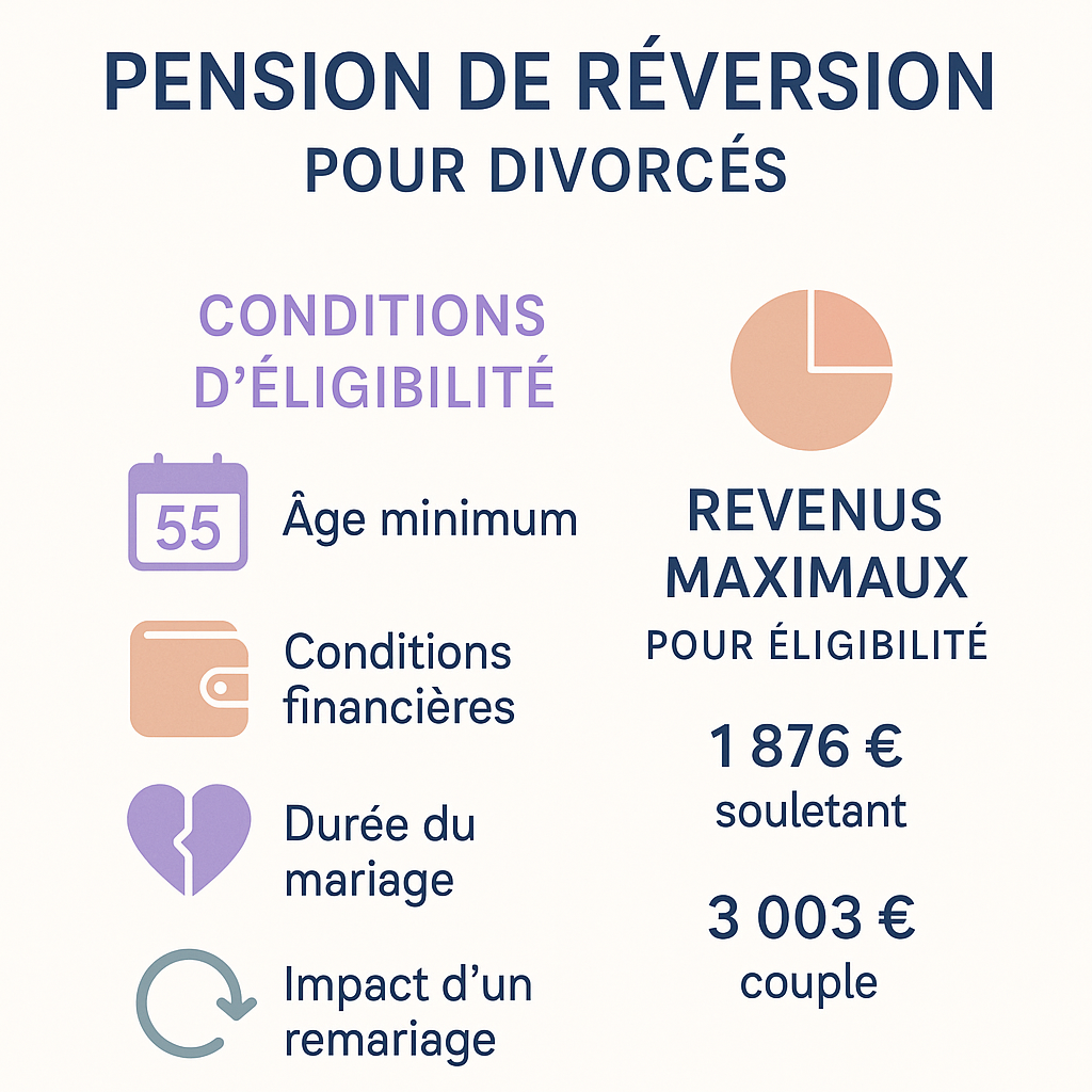 Quelles conditions doivent être remplies pour percevoir une pension de réversion après un divorce ?