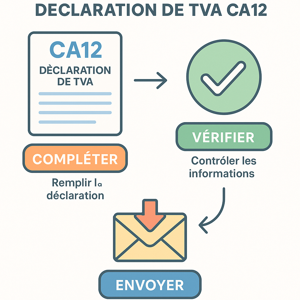 Comment remplir et envoyer la déclaration de TVA CA12 ?
