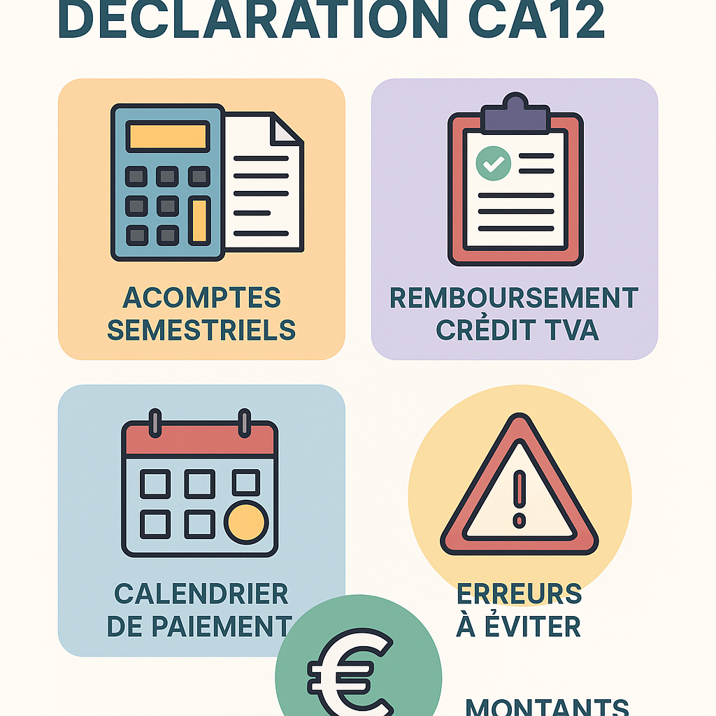 Comment fonctionne le paiement de la TVA liées à la déclaration CA12 ?